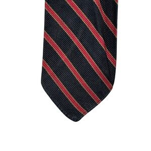 Princeton University Store Vintage Silk Tie British Regimental Stripe Navy Red